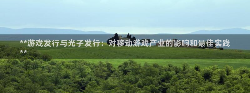 门徒娱乐是不是跑路了：**游戏发行与光子发行：对移动游戏产业的影响和最佳实践
**