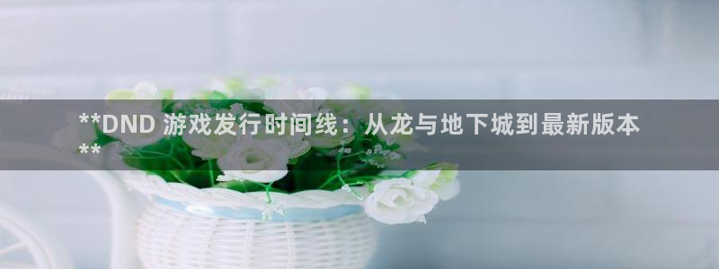 门徒娱乐充值能正常提现吗知乎：**DND 游戏发行时间线：从龙与地下城到最新版本
**