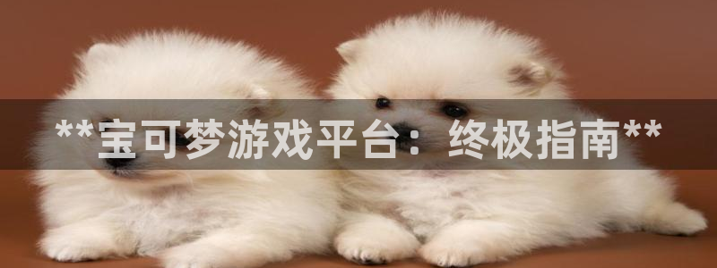 门徒平台登录步骤是什么：**宝可梦游戏平台：终极指南**