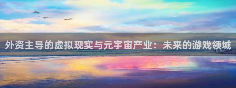 门徒娱乐黑钱：外资主导的虚拟现实与元宇宙产业：未来的游戏领域